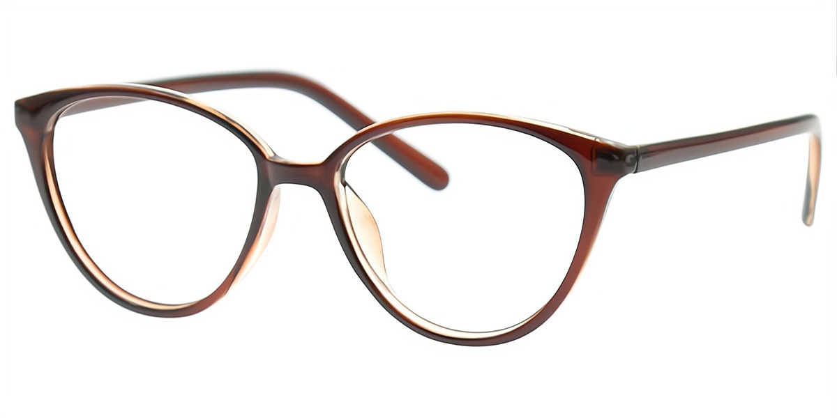 Brown Cat Eye Modish TR90 Eyeglasses