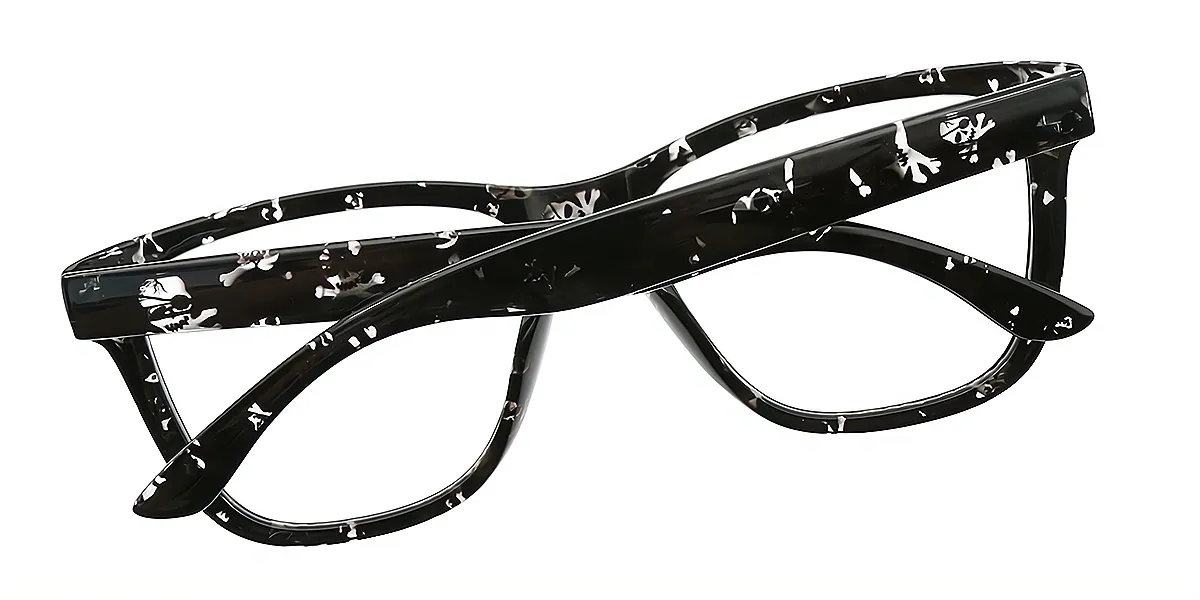 Black Butterfly Hipster Plastic Eyeglasses