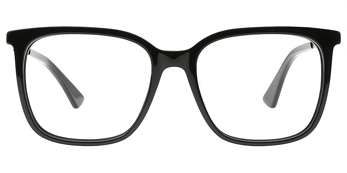 Black Square Classic Oversized Acetate Eyeglasses