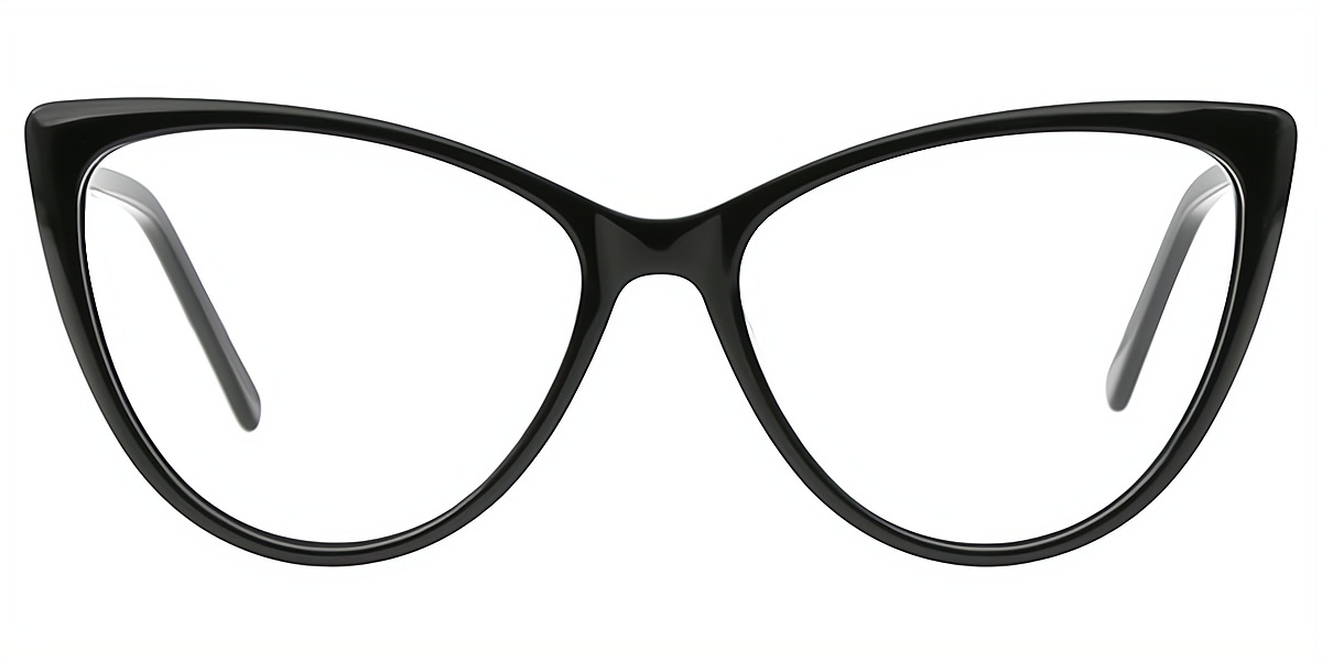Black Cat Eye Modish Acetate Eyeglasses