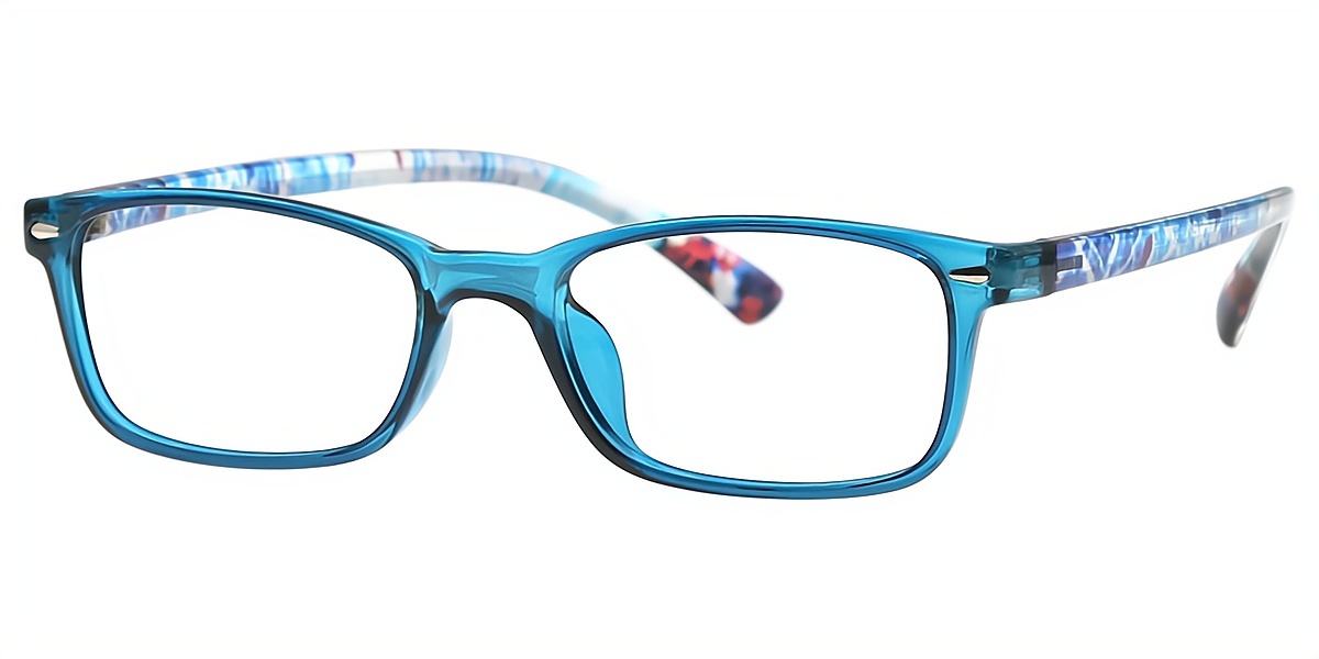 Blue Rectangle Classic TR90 Eyeglasses