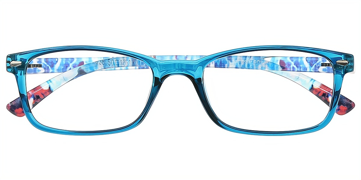 Blue Rectangle Classic TR90 Eyeglasses