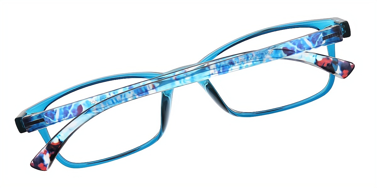 Blue Rectangle Classic TR90 Eyeglasses