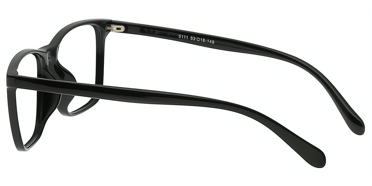 Black Rectangle Classic TR90 Eyeglasses