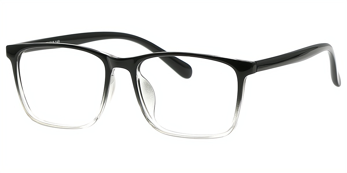 Black Gradient Rectangle Classic TR90 Eyeglasses