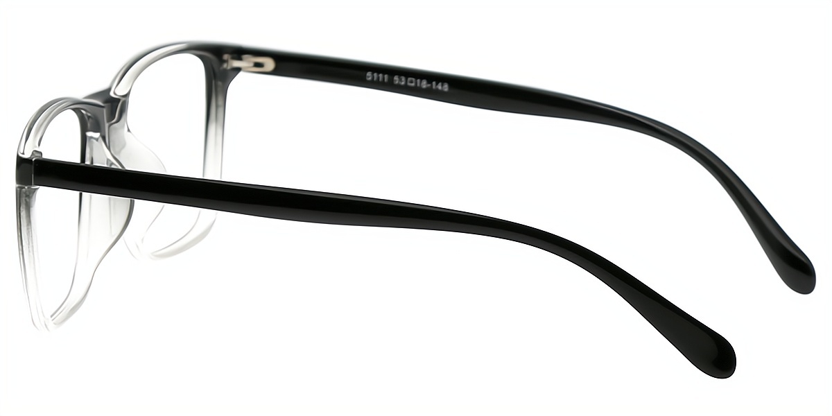 Black Gradient Rectangle Classic TR90 Eyeglasses