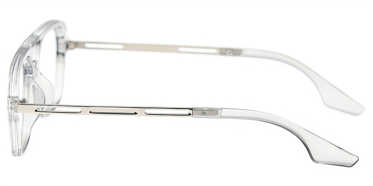 Gray Aviator Classic Plastic Eyeglasses