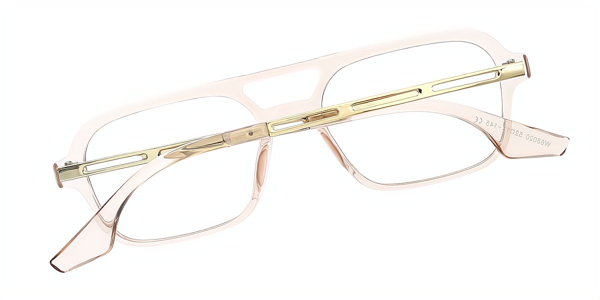 Pink Aviator Classic Plastic Eyeglasses