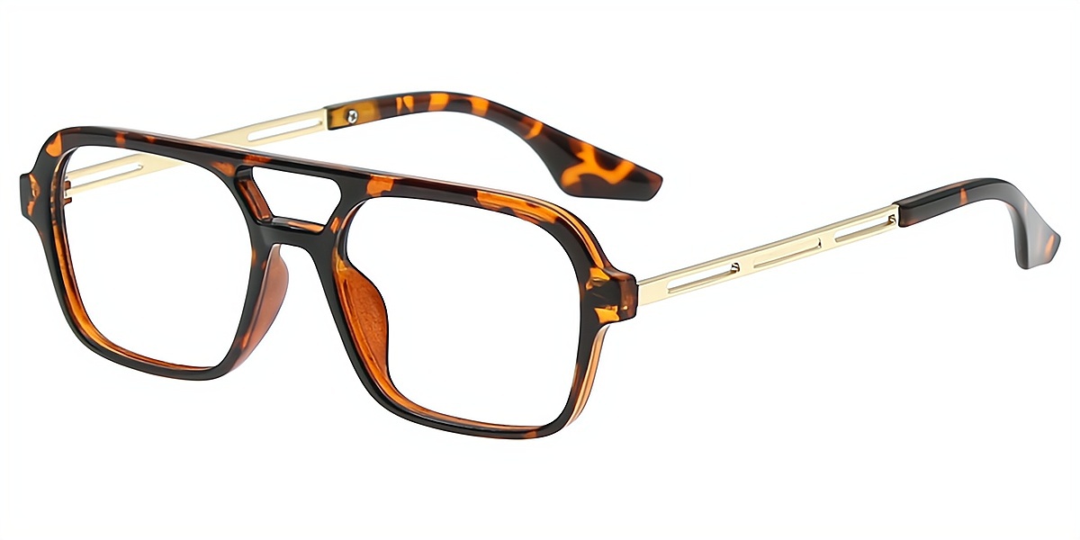 Tortoise Aviator Classic Plastic Eyeglasses