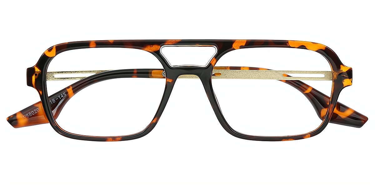 Tortoise Aviator Classic Plastic Eyeglasses