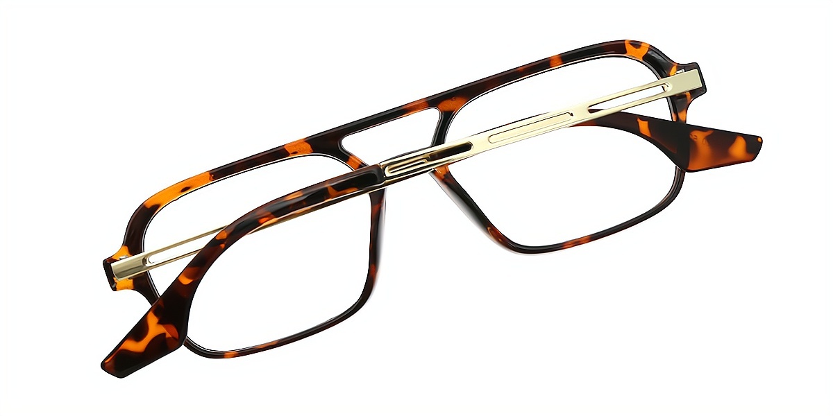 Tortoise Aviator Classic Plastic Eyeglasses