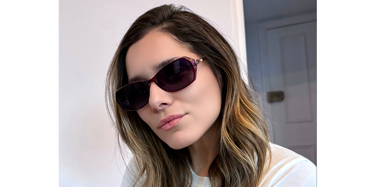 Purple Oval Elegant TR90 Eyeglasses