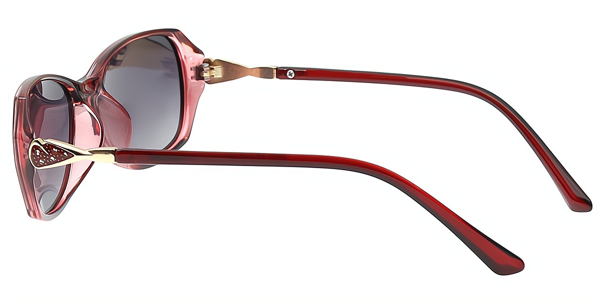 Red Oval Elegant TR90 Eyeglasses