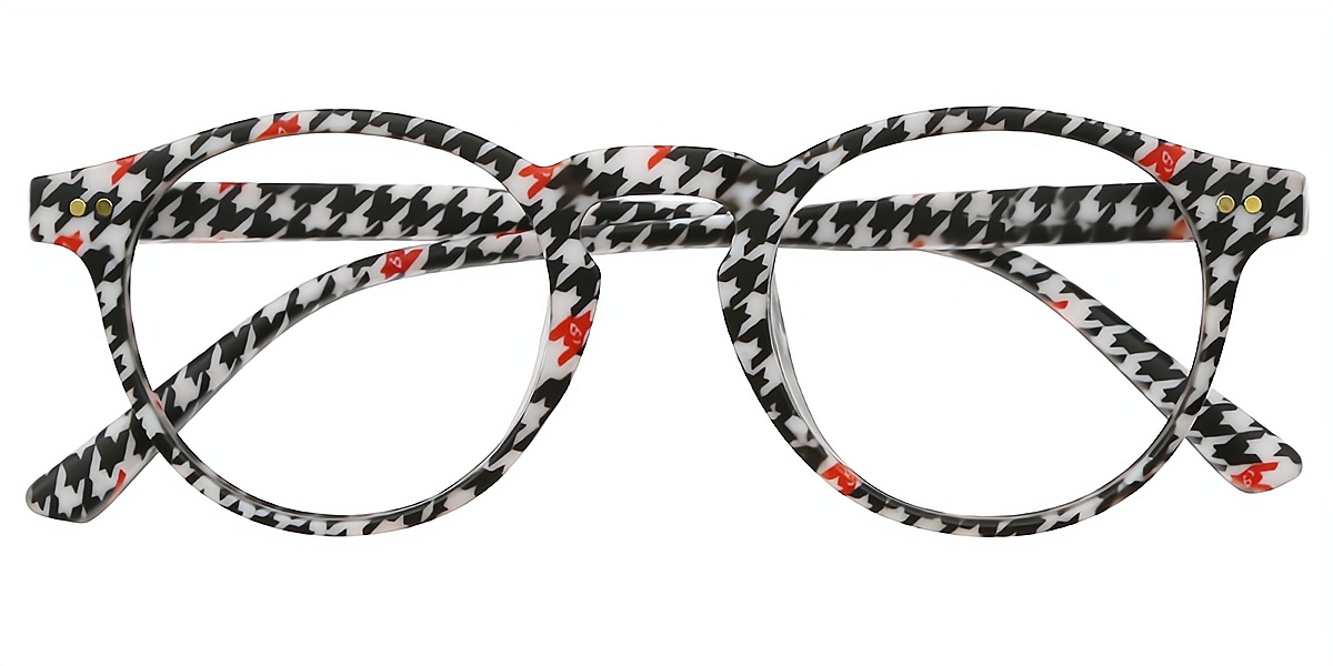 Mix Oval Hipster Plastic Eyeglasses