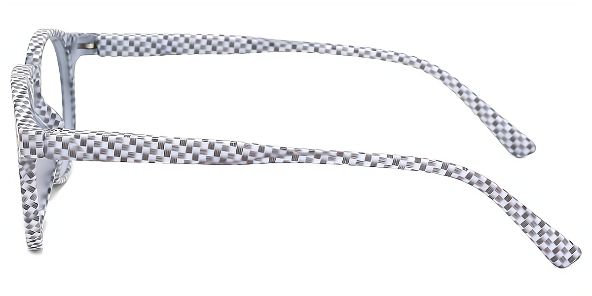 White Oval Hipster Plastic Eyeglasses
