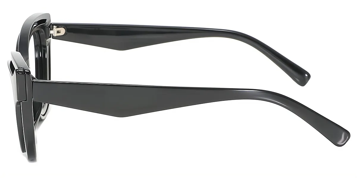 Black Cat Eye Hipster Plastic Eyeglasses