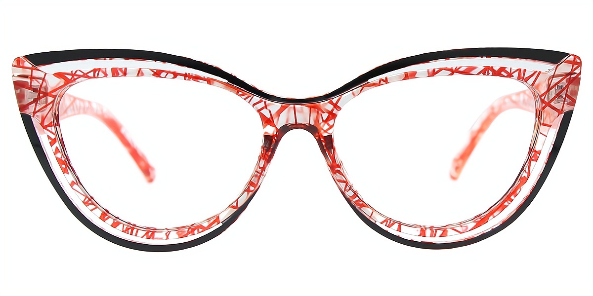 Mix Cat Eye Hipster Plastic Eyeglasses