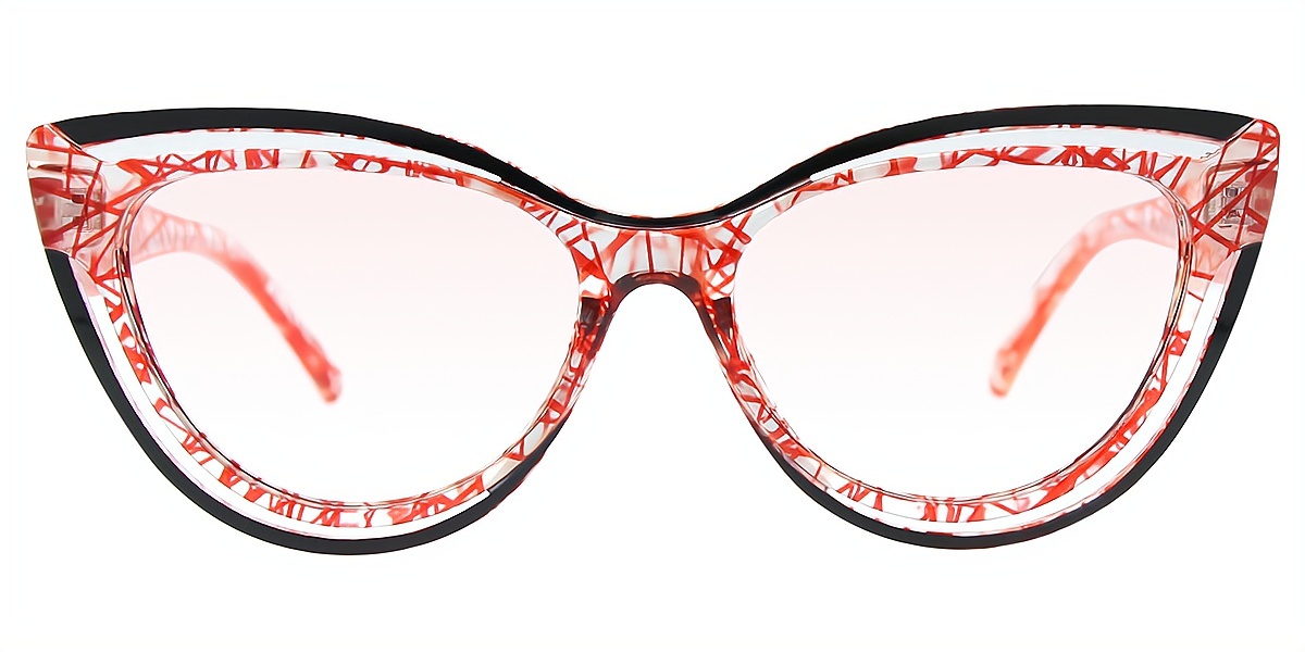 Mix Cat Eye Hipster Plastic Eyeglasses
