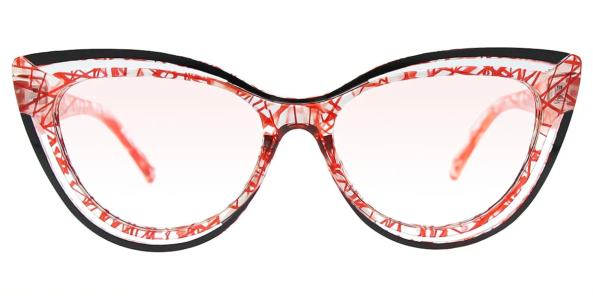 Mix Cat Eye Hipster Plastic Eyeglasses