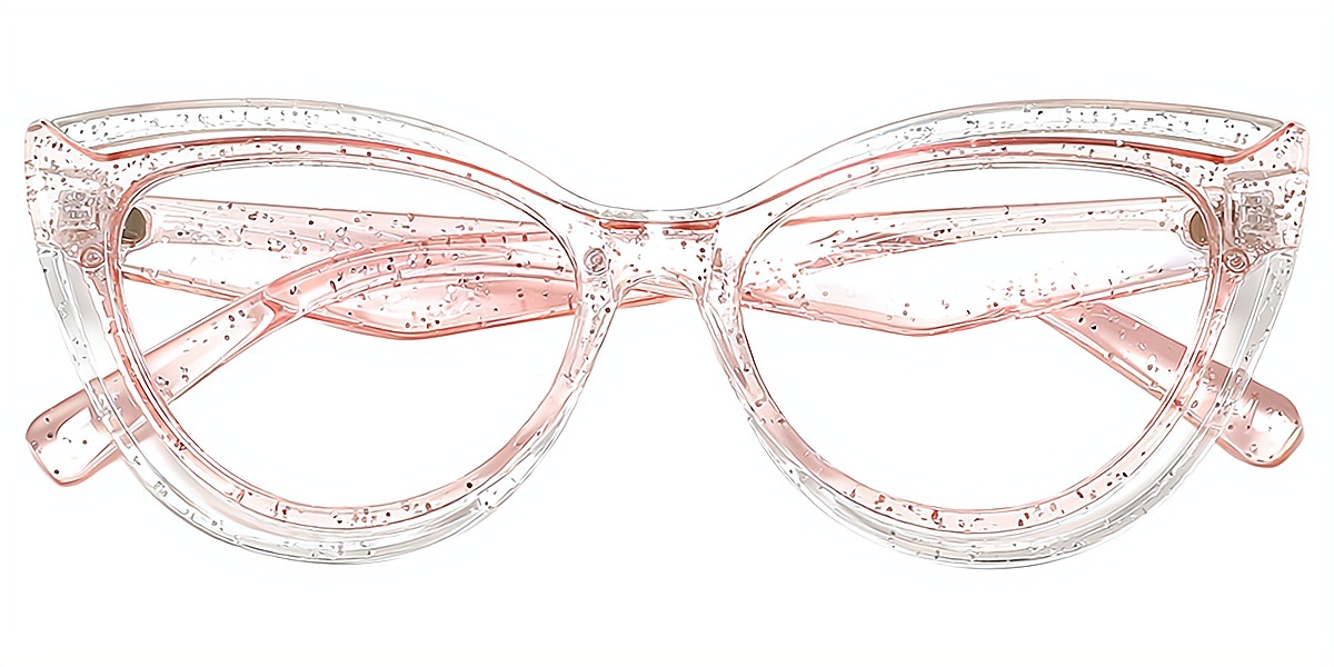 Pink Cat Eye Hipster Plastic Eyeglasses