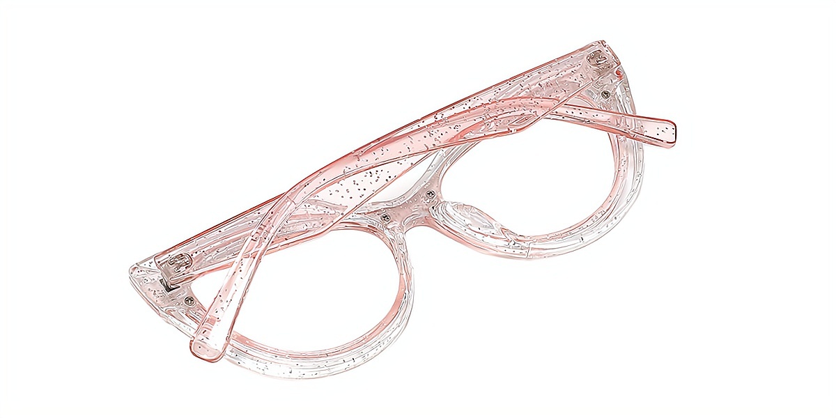 Pink Cat Eye Hipster Plastic Eyeglasses