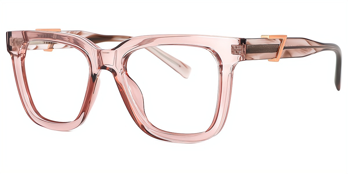 Pink Square Chic Acetate Eyeglasses