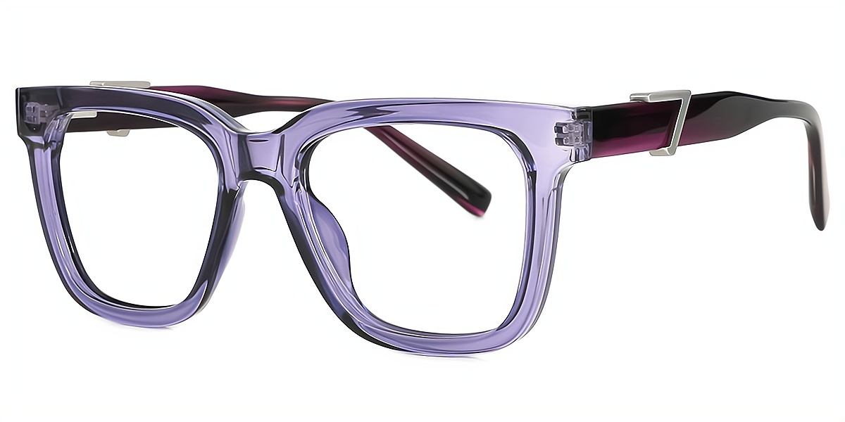 Purple Square Chic Acetate Eyeglasses