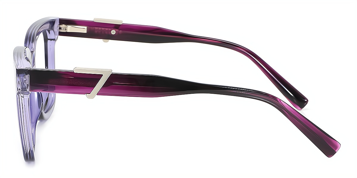 Purple Square Chic Acetate Eyeglasses