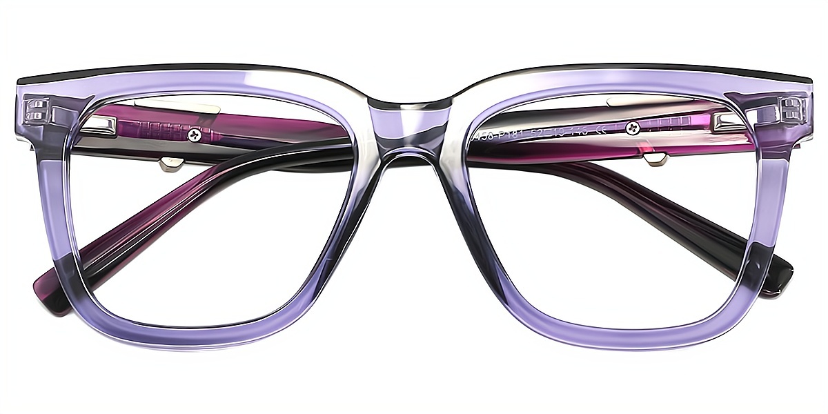 Purple Square Chic Acetate Eyeglasses