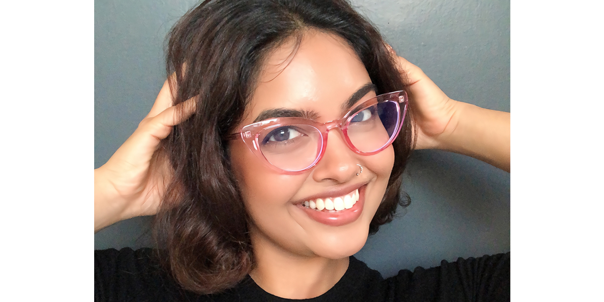 Pink Cat Eye Elegant Acetate Eyeglasses