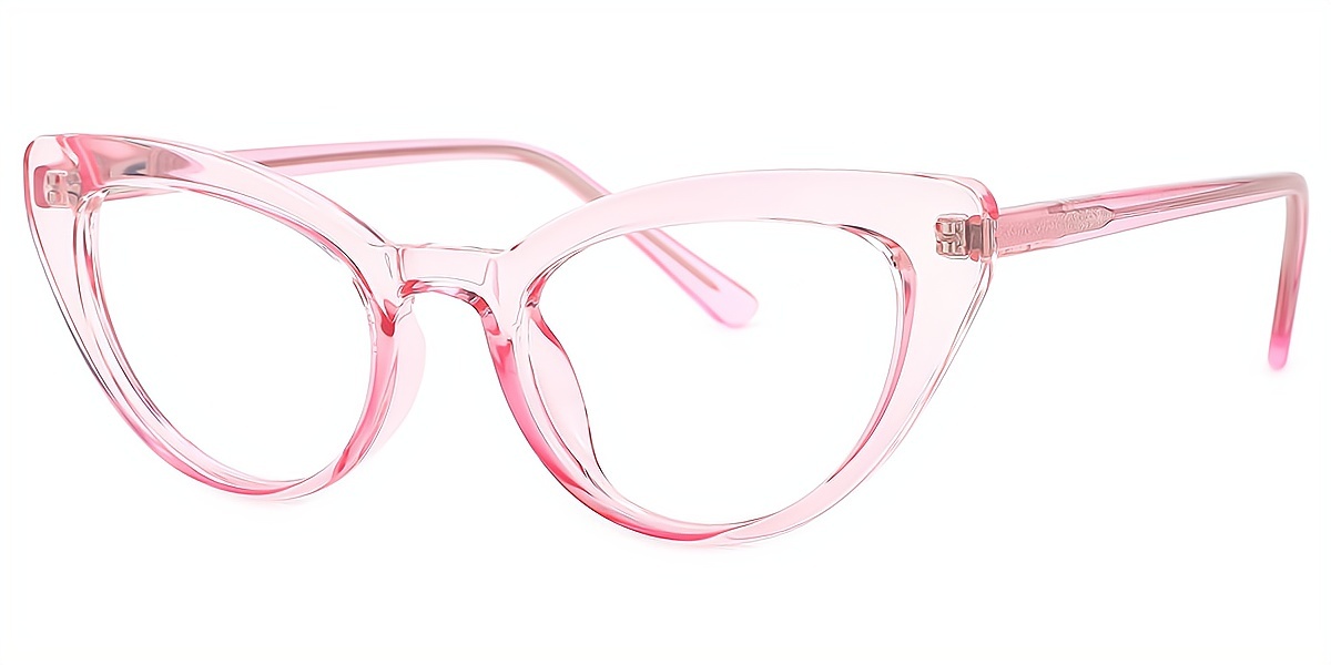 Pink Cat Eye Elegant Acetate Eyeglasses