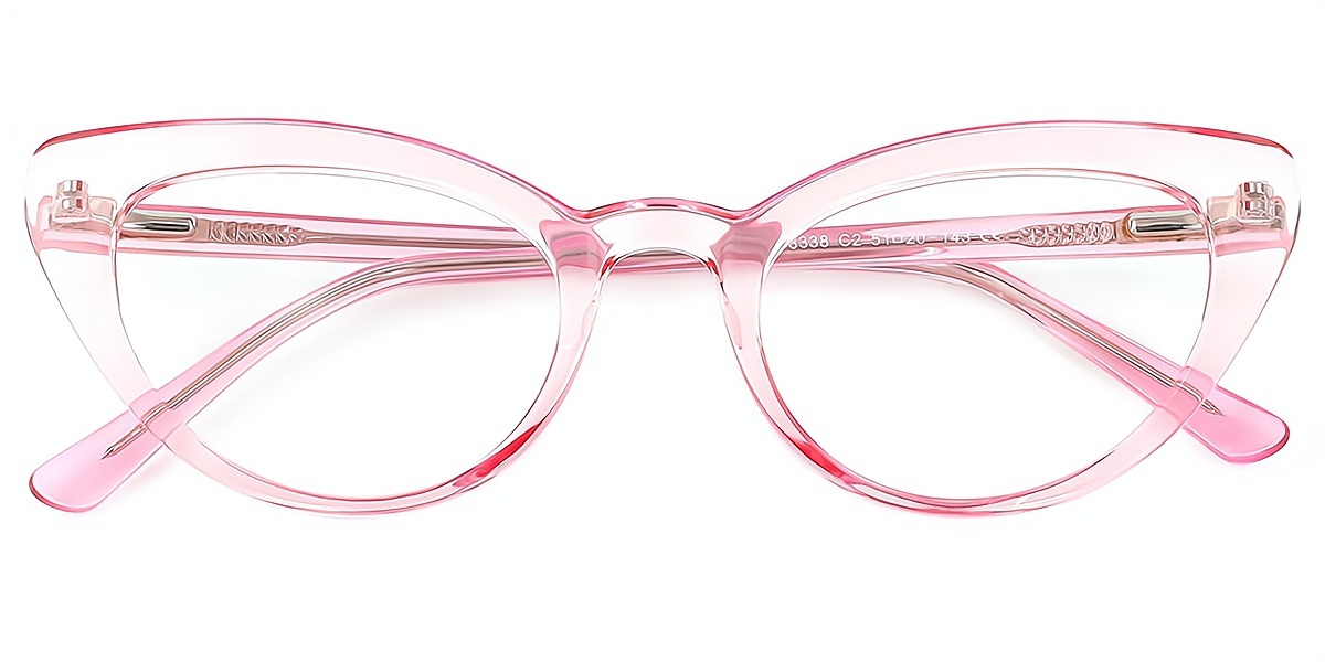 Pink Cat Eye Elegant Acetate Eyeglasses