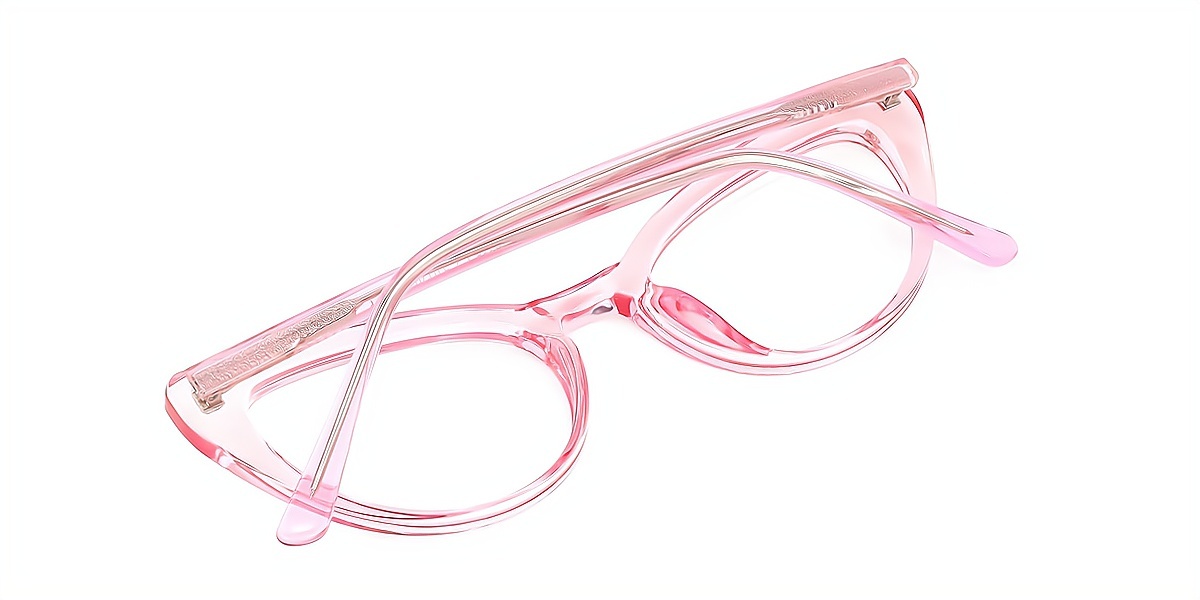 Pink Cat Eye Elegant Acetate Eyeglasses