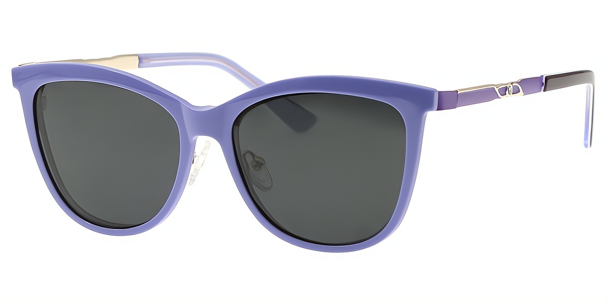 Purple Cat Eye Classic Metal Eyeglasses