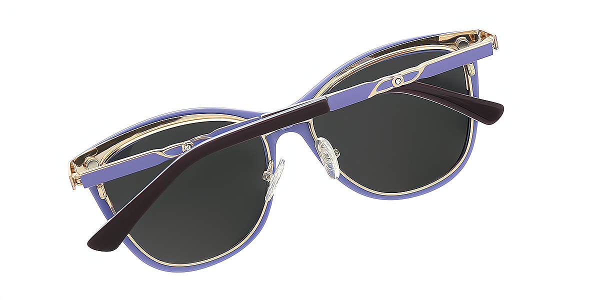 Purple Cat Eye Classic Metal Eyeglasses