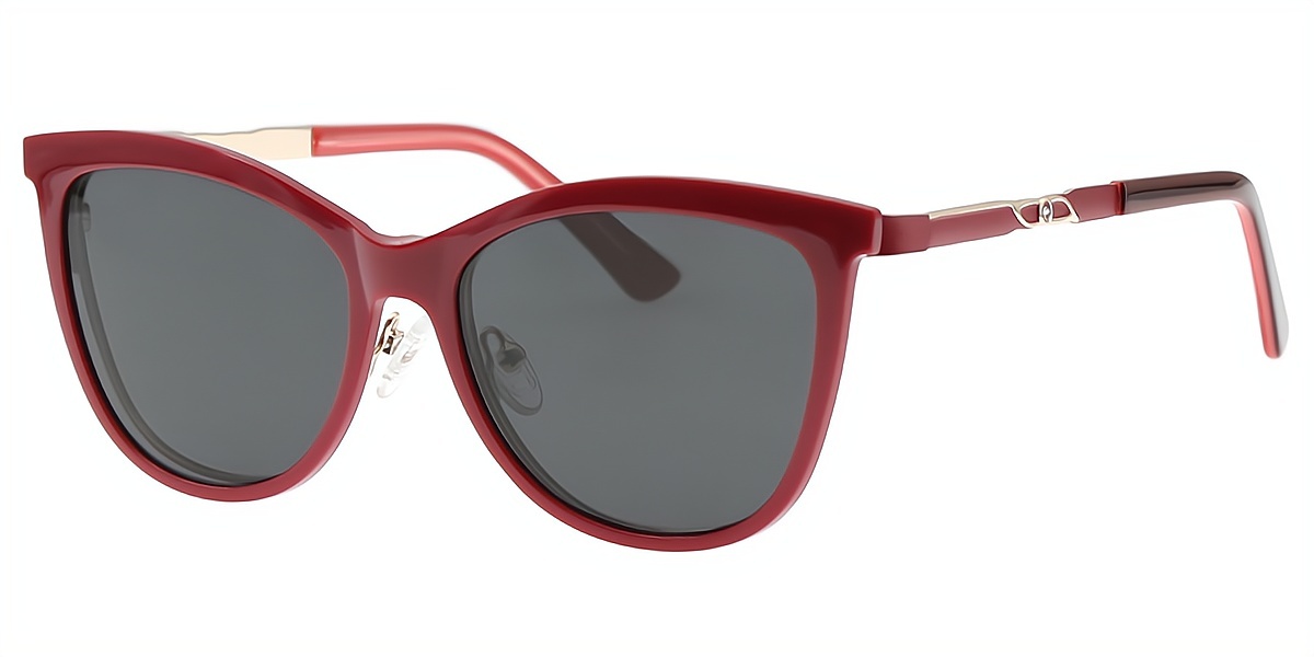 Red Cat Eye Classic Metal Eyeglasses