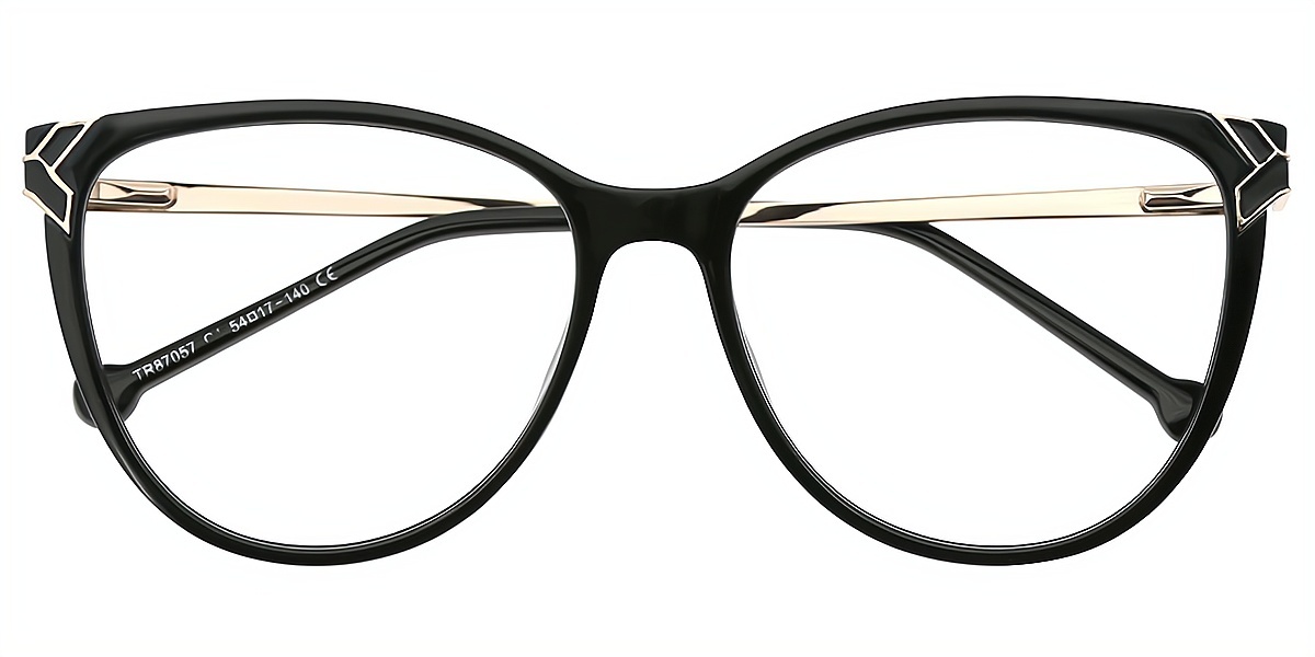 Black Cat Eye Refined TR90 Eyeglasses