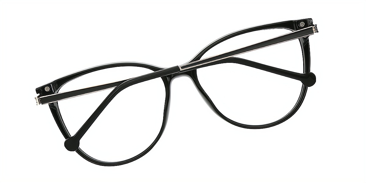 Black Cat Eye Refined TR90 Eyeglasses