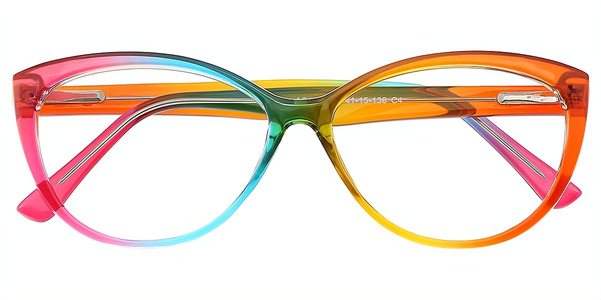 Multicolor Cat Eye Modish TR90 Eyeglasses