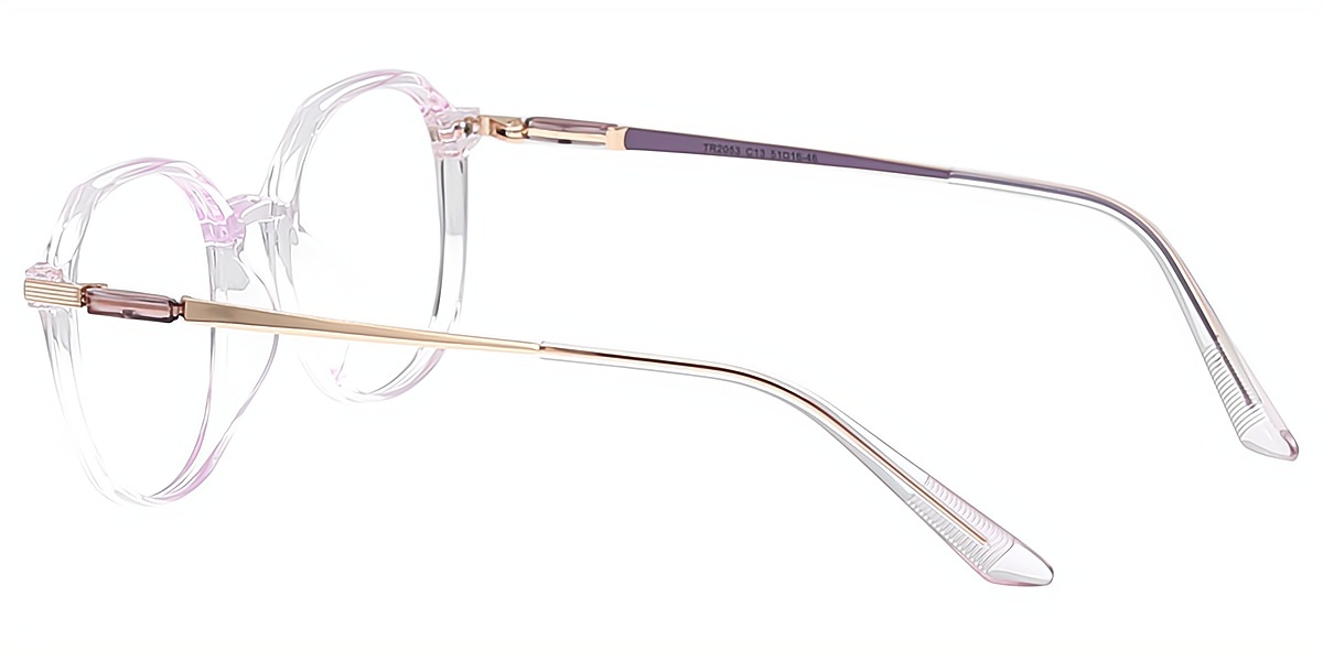 Light Purple Geometric Simple TR90 Eyeglasses