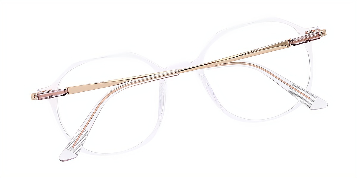 Light Purple Geometric Simple TR90 Eyeglasses