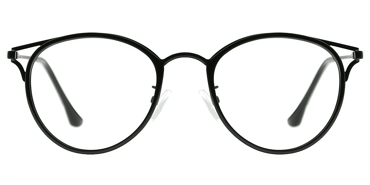 Black Cat Eye Chic Mixed Materials Eyeglasses