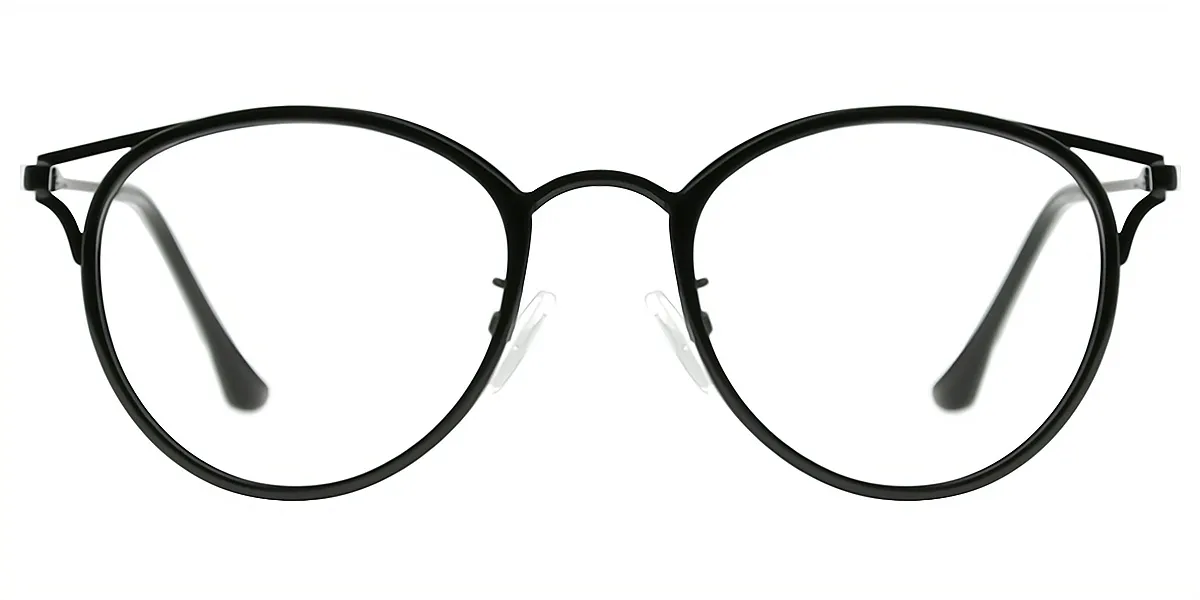 Black Cat Eye Chic Mixed Materials Eyeglasses