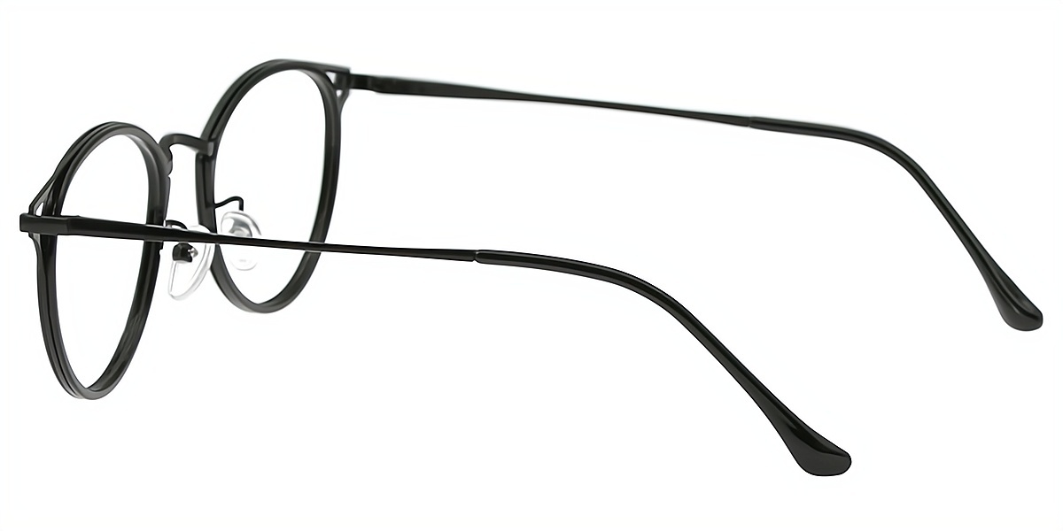 Black Cat Eye Chic Mixed Materials Eyeglasses