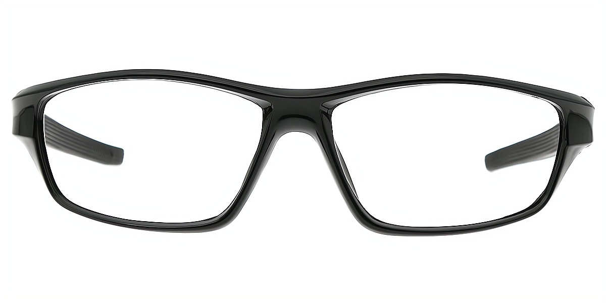 Black Geometric Hipster Plastic Eyeglasses