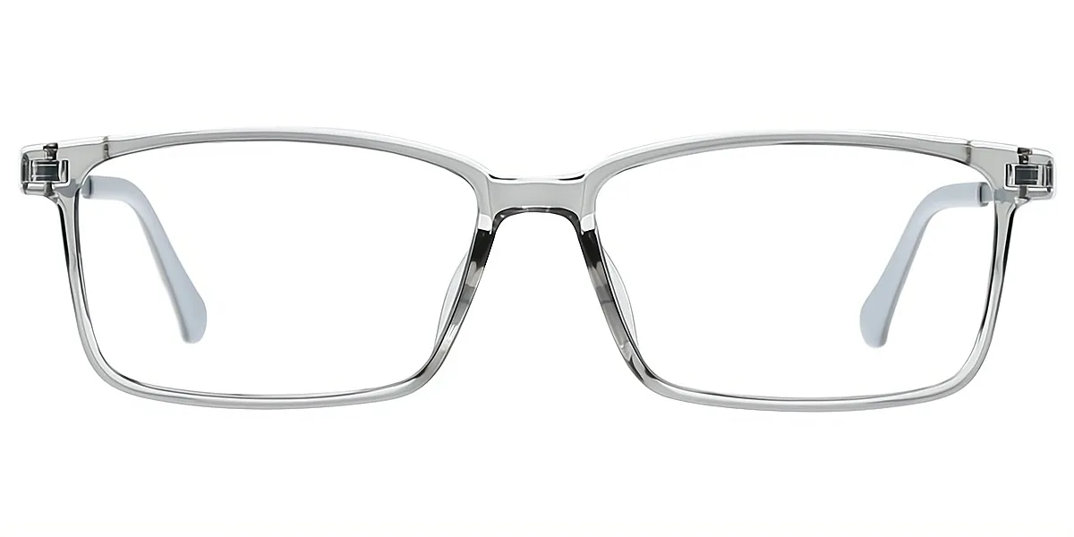 Gray Rectangle Simple Lightweight TR90 Eyeglasses