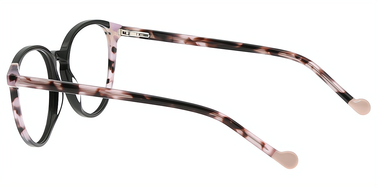 Black Oval Chic Acetate Eyeglasses