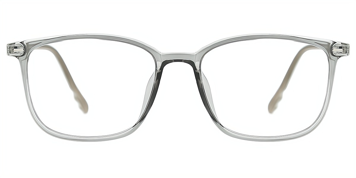 Gray Rectangle Simple Horn TR90 Eyeglasses