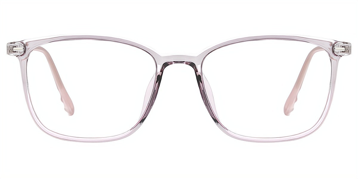 Light Purple Rectangle Simple Horn TR90 Eyeglasses