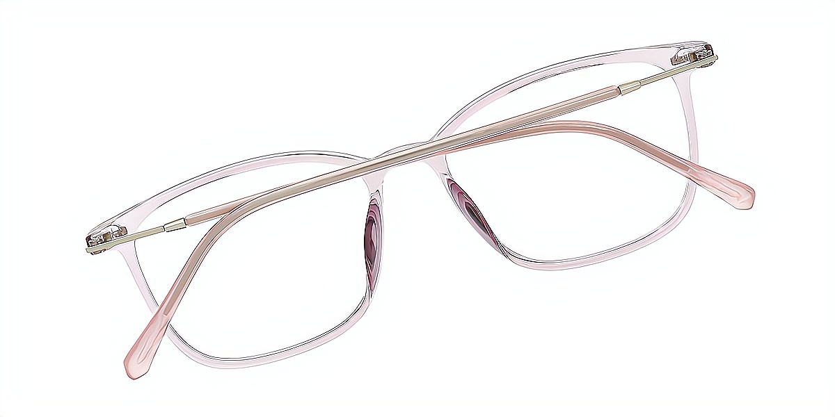 Light Purple Rectangle Simple Horn TR90 Eyeglasses